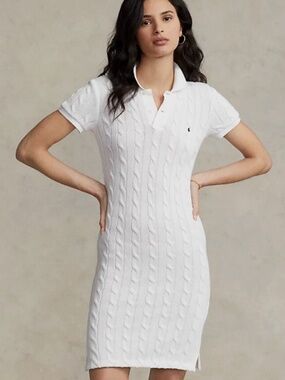 NWT Ralph Lauren cable knit short sleeve Polo dress